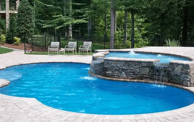 Custom pool built by K&D Contracting in Fredericksburg Virginia